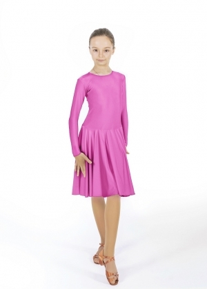 Платье рейтинговое с длинным рукавом ПР РЕ 004 розовое